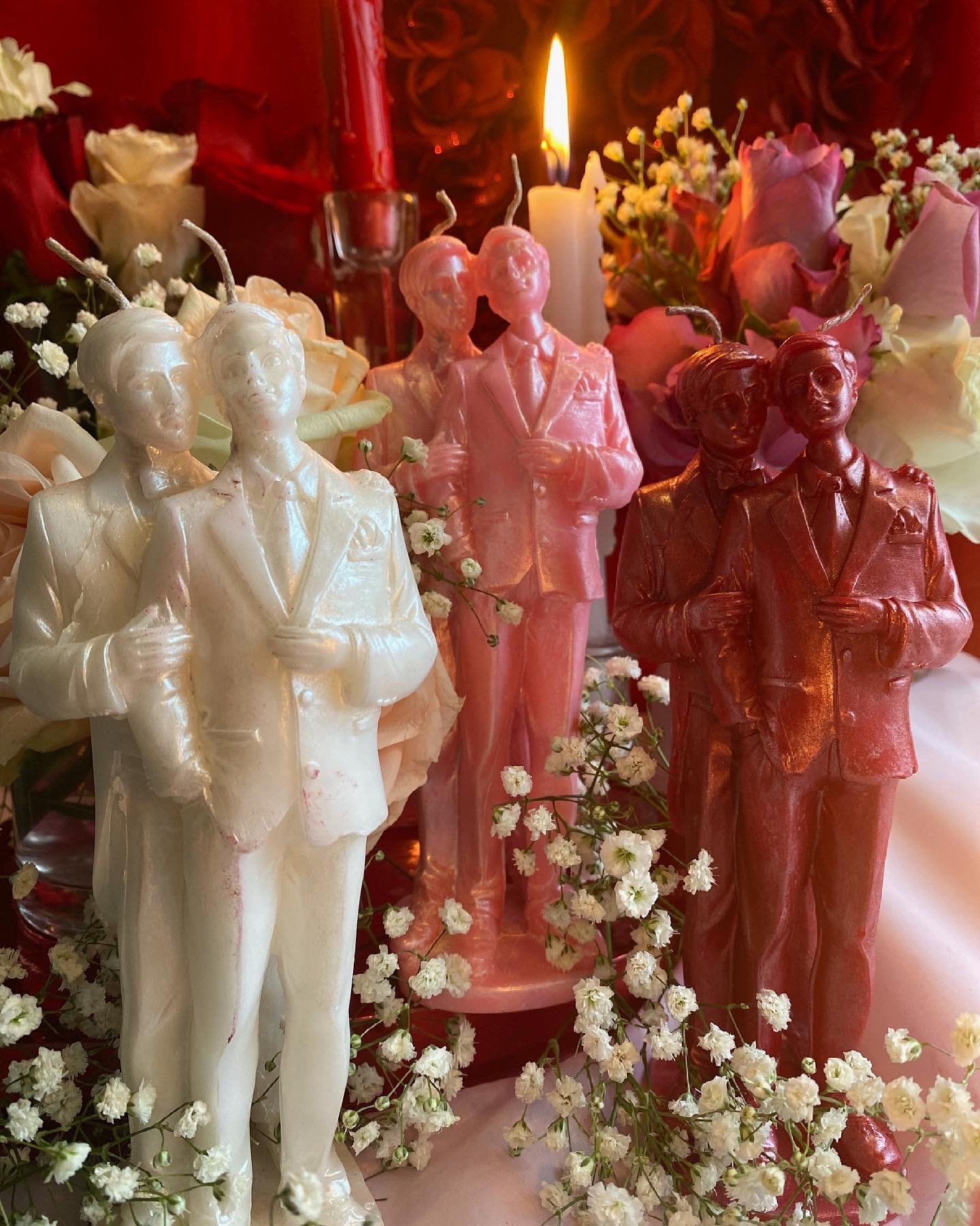 Gay Love Candle + Grooms + Marriage + Husbands + Friendship
