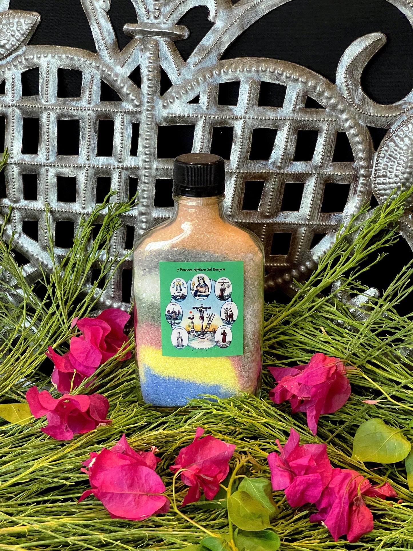 7 African Powers Bath Salts + Handcrafted in Haiti by Mambo + Traditional Ritual Bath (Spiritual Cleansing Bath) + Siete Potencias Africanas