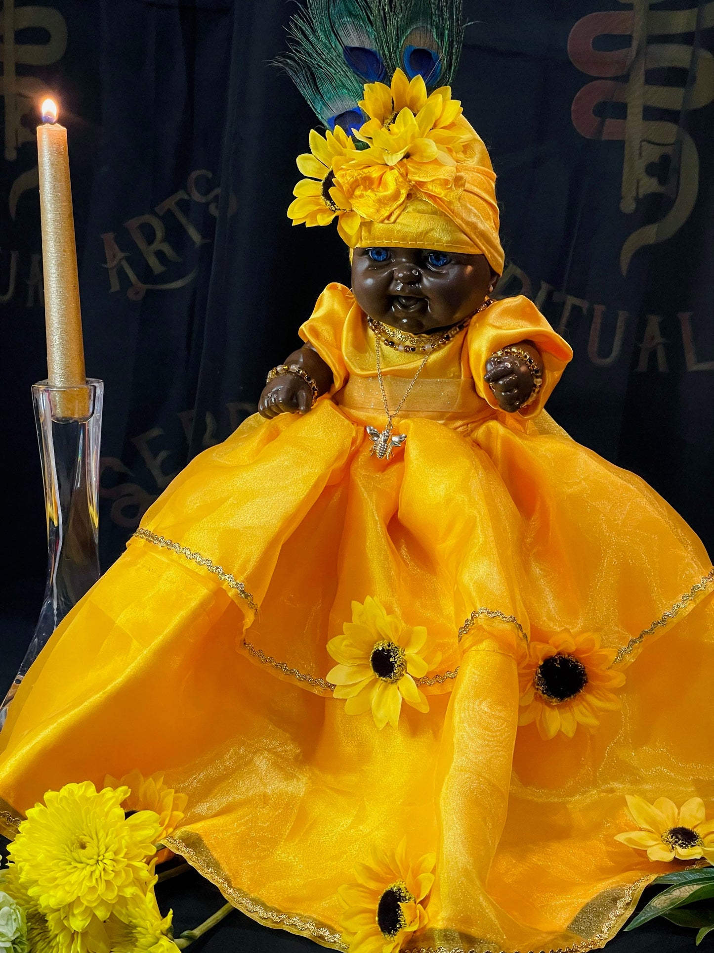 Oshun Doll + African Spirit of Love & Prosperity + Ochun + Orisha + Santeria + Ifa + Yoruba + Lukumi + Santerismo
