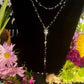 Santa Muerte Negra Rosary + Blessed + Sterling Silver Plated Chain + Handcrafted + Rosario