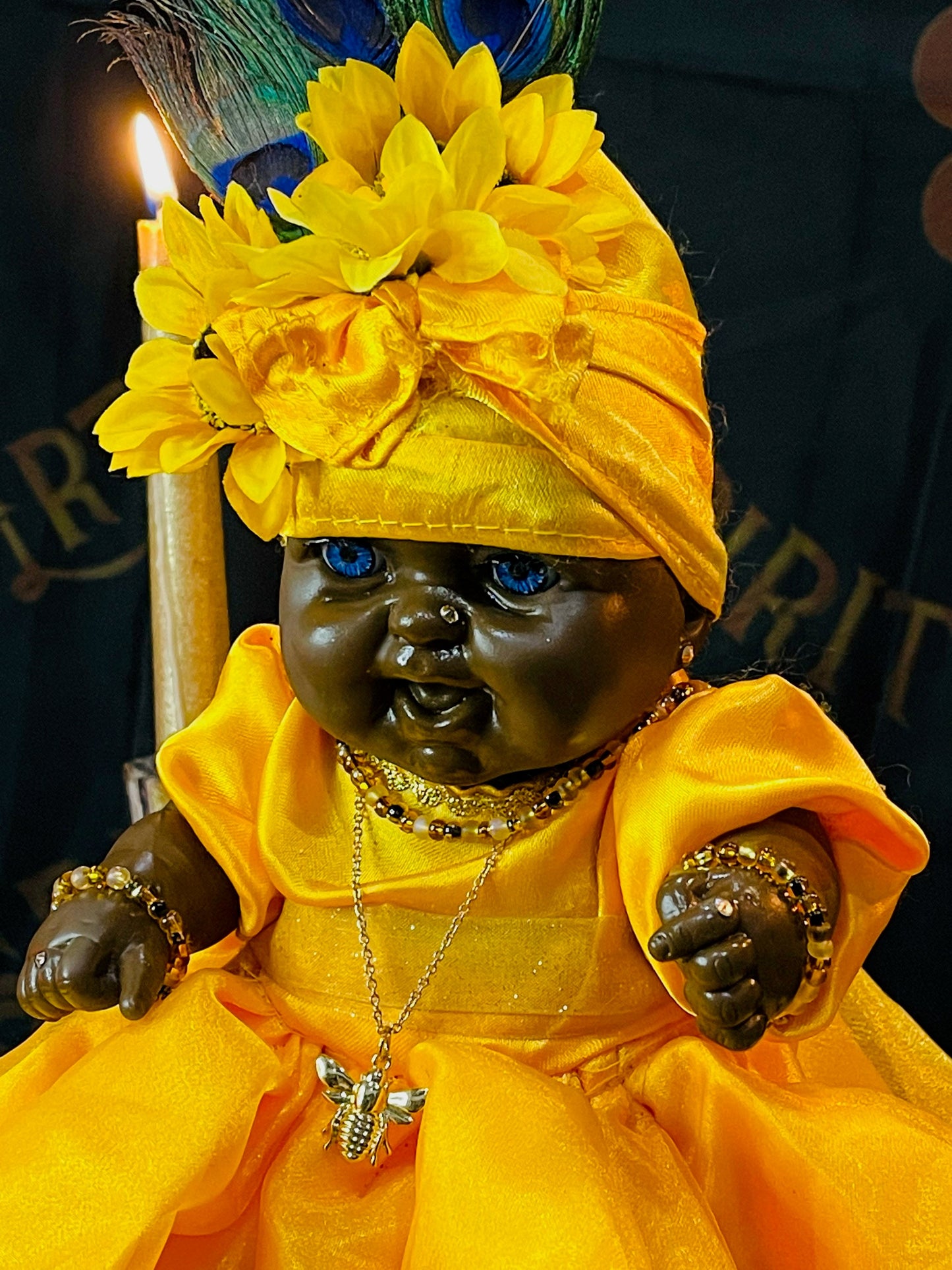 Oshun Doll + African Spirit of Love & Prosperity + Ochun + Orisha + Santeria + Ifa + Yoruba + Lukumi + Santerismo
