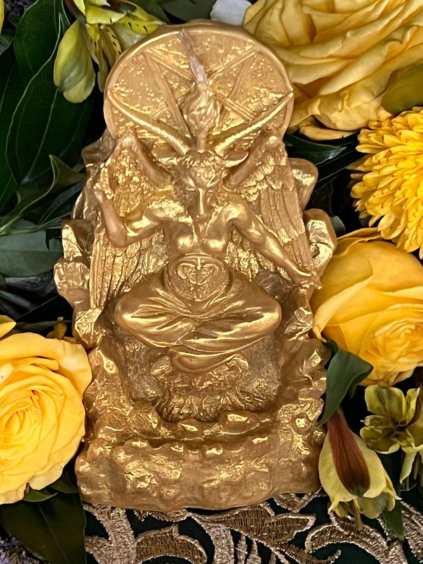 Baphomet Candle + 24K Gold + Knights Templar + Ordo Templi Orientis + Satanic
