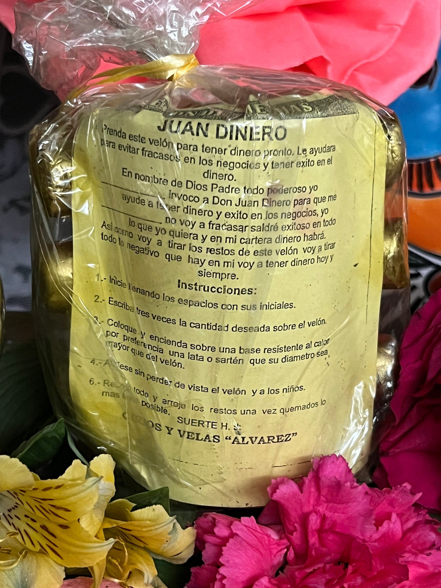 Juan Dinero Candle + 7 Mechas + Made in Mexico
