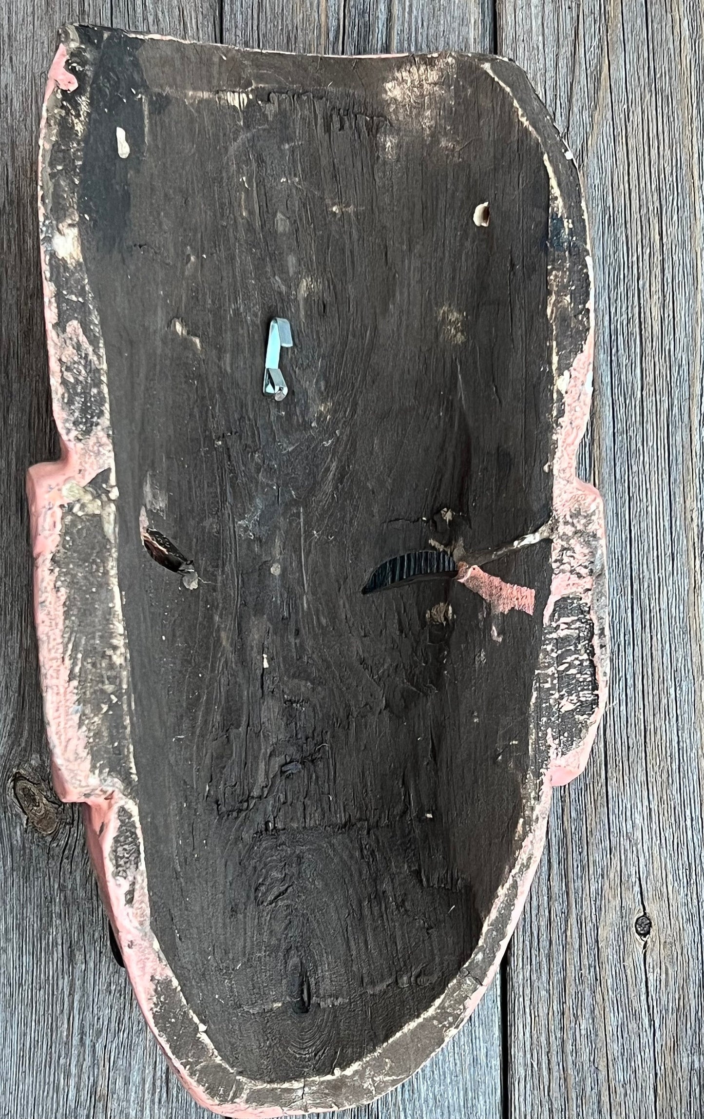 VERY RARE Vintage Goat on Face Altar Mask + Wood + Handcrafted in Mexico + Baphomet + One of a Kind!