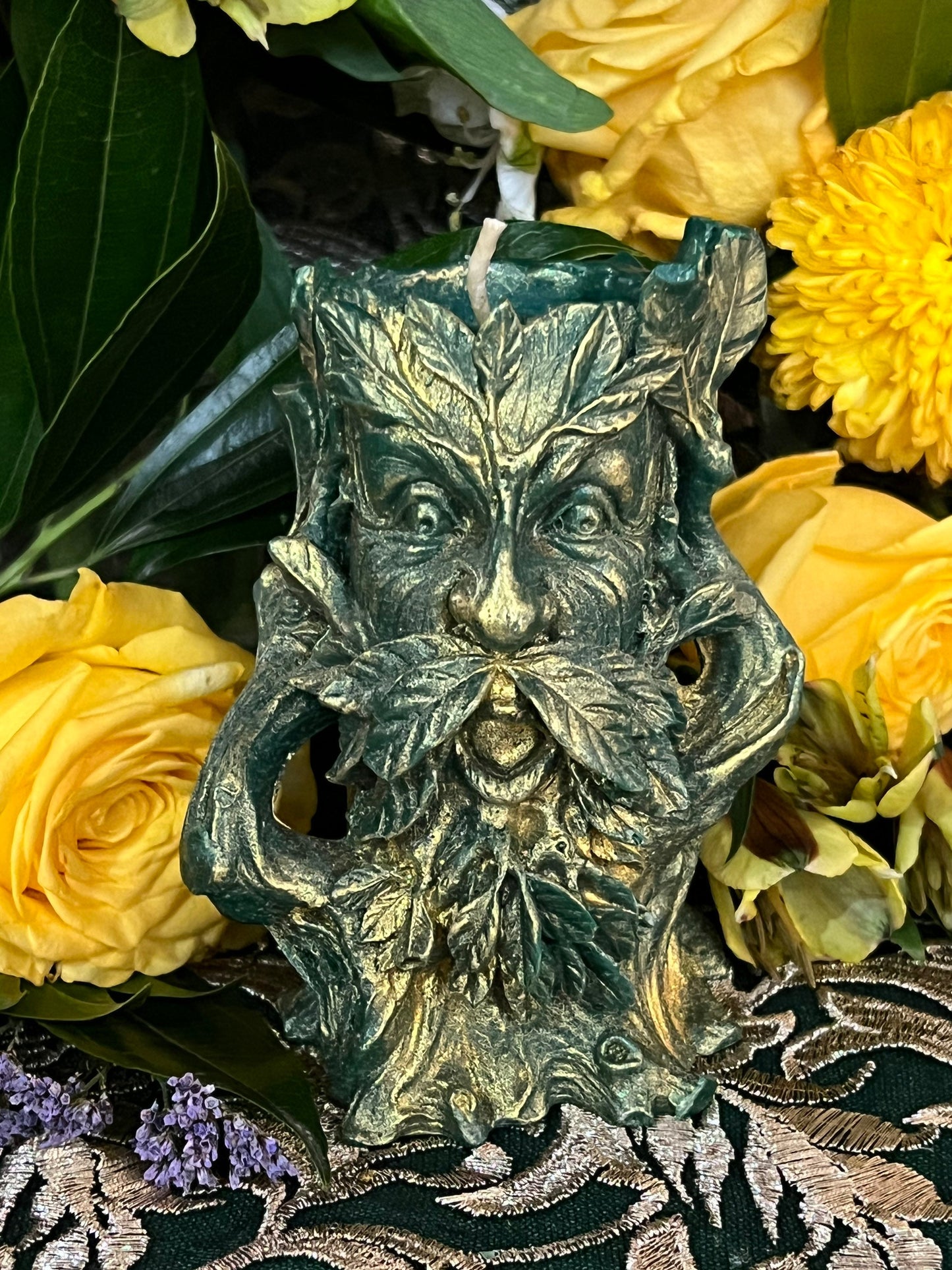 Green Man Candle + Spirit of the Forest + Witch + Hand Poured