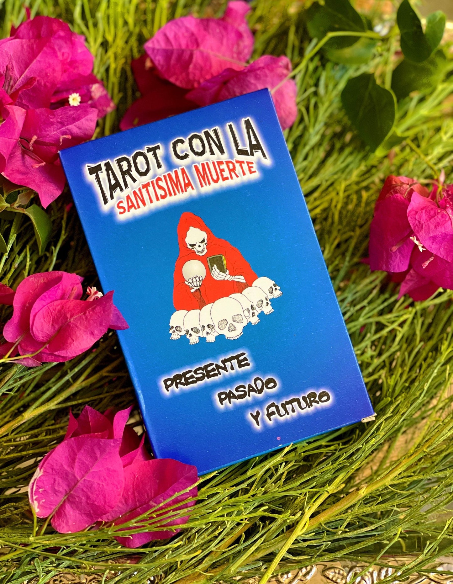 Tarot con la Santisima Muerte + Blessed + Booklet & Cards + From Mexico (Spanish Edition) + New