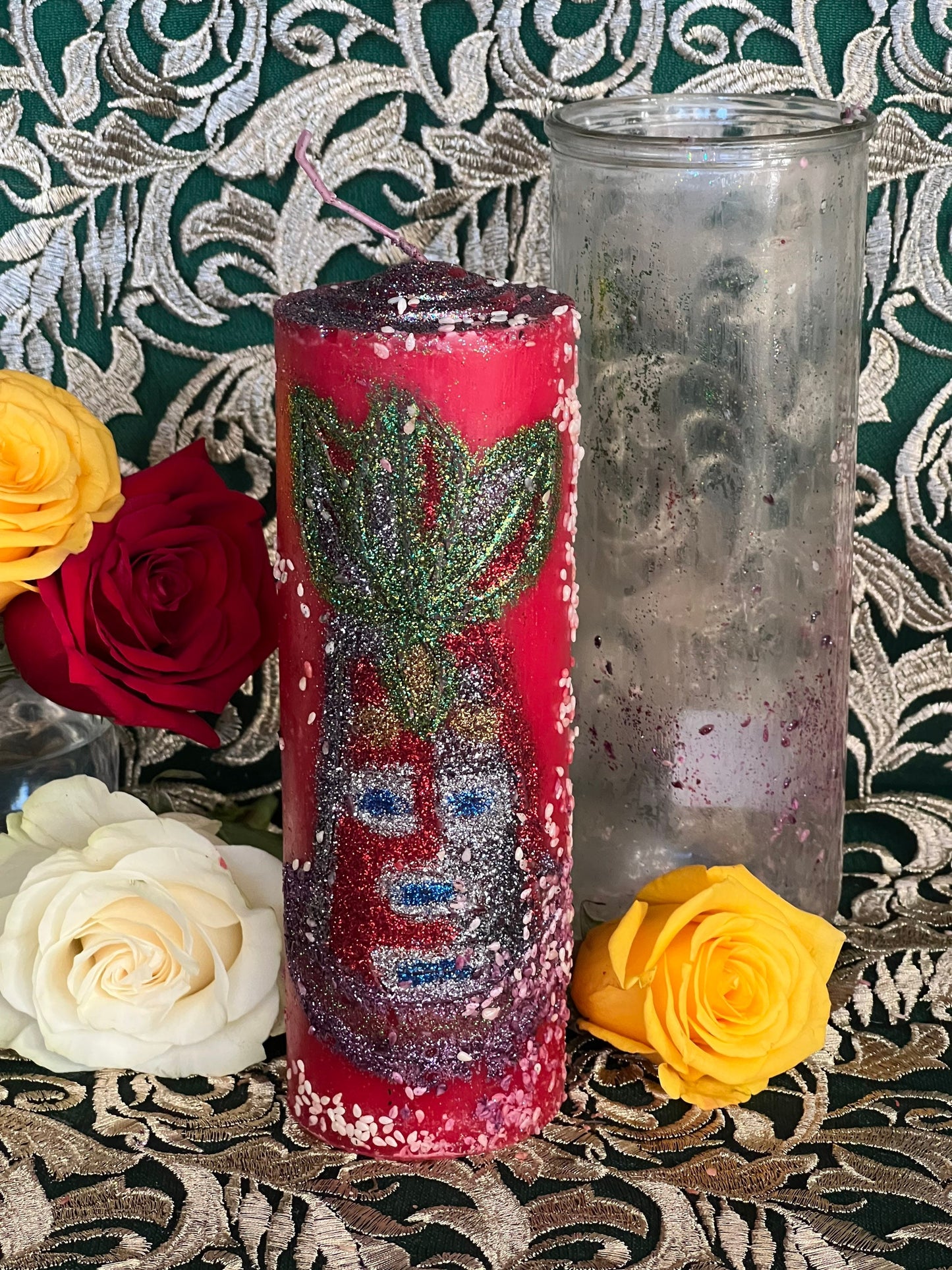 Elegua Hand Carved Candle + Abre Camino + Open Roads + Fixed