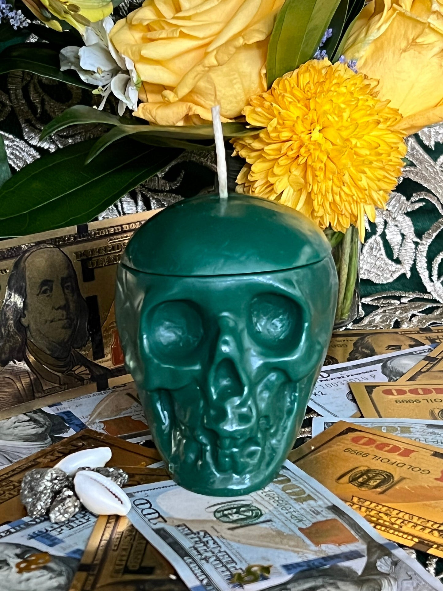 Loadable Skull Candle + Influence Thoughts + Hoodoo + Voodoo + Conjure