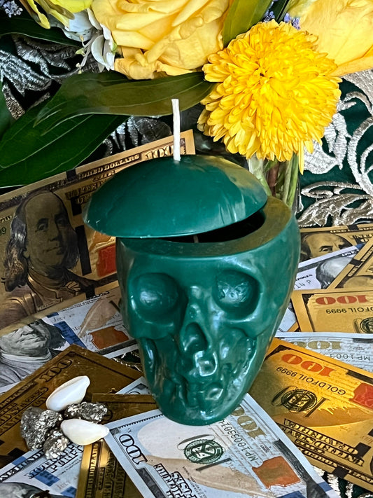 Loadable Skull Candle + Influence Thoughts + Hoodoo + Voodoo + Conjure