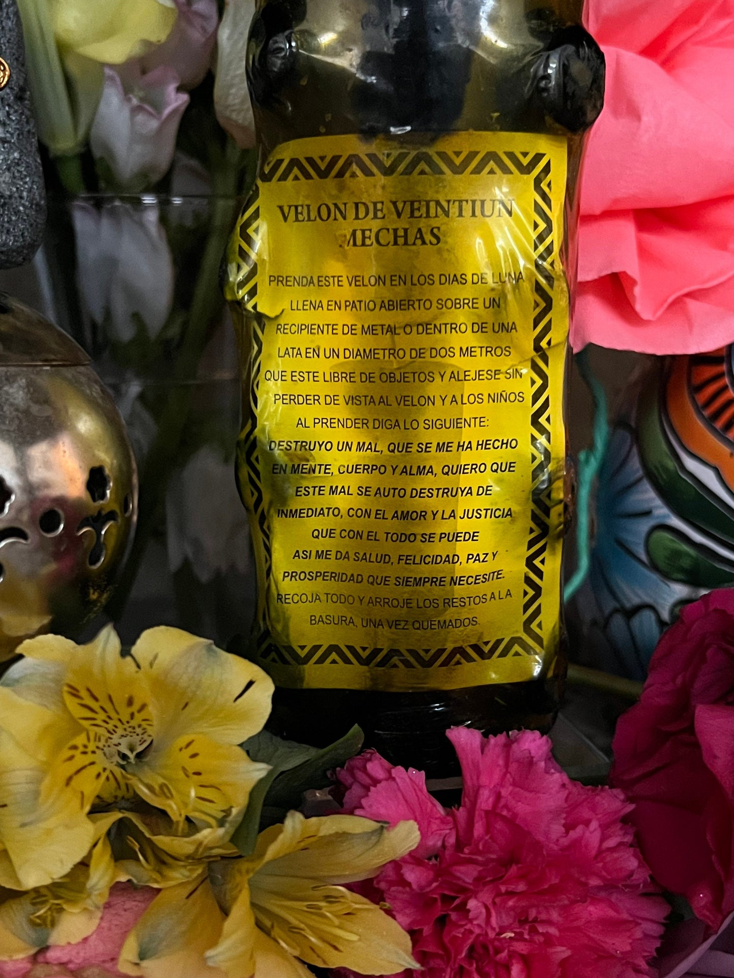 Destroy Evil Candle + Vela Para Destruir el Mal + 21 Mechas + Made in Mexico