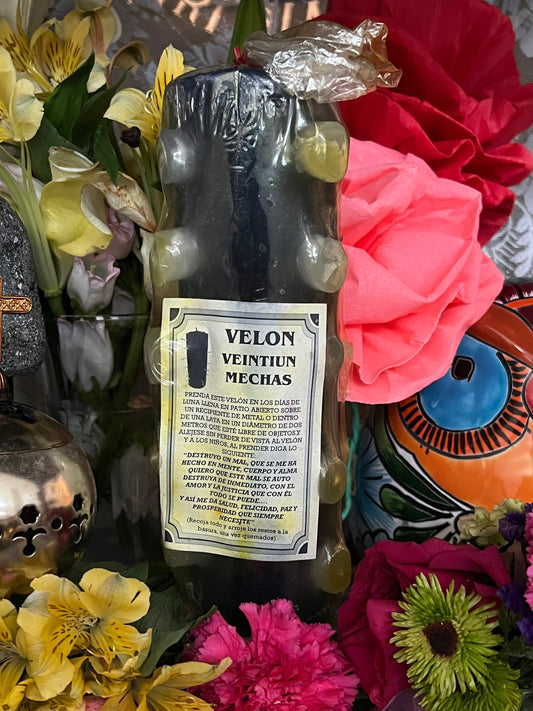 Destroy Evil Candle + Vela Para Destruir el Mal + 21 Mechas + Made in Mexico