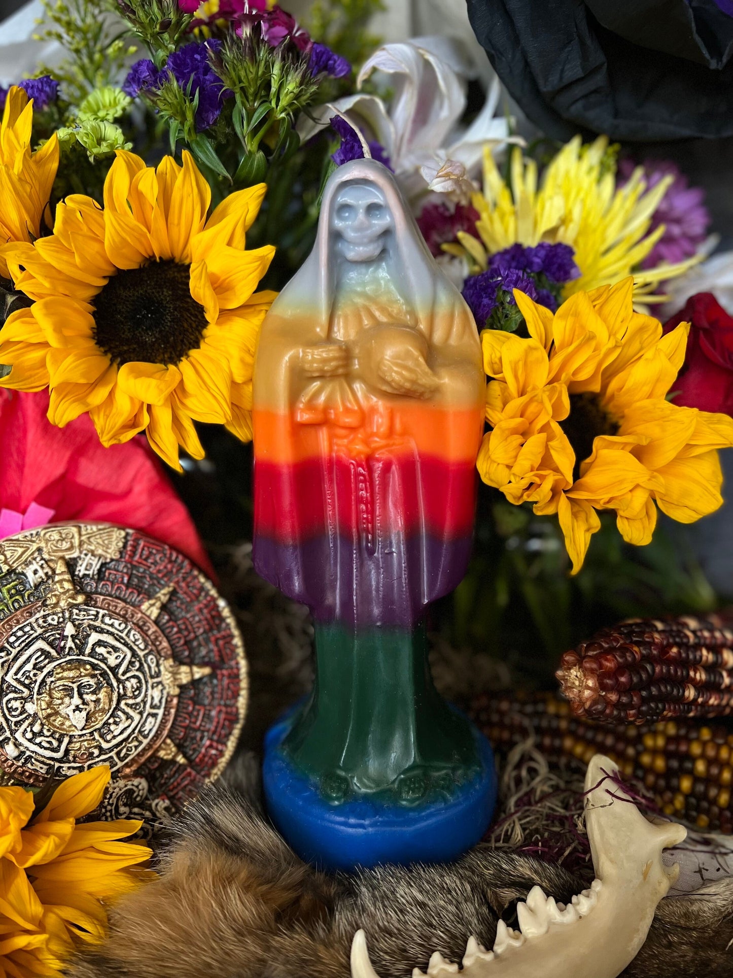 Santa Muerte Siete Colores Candle