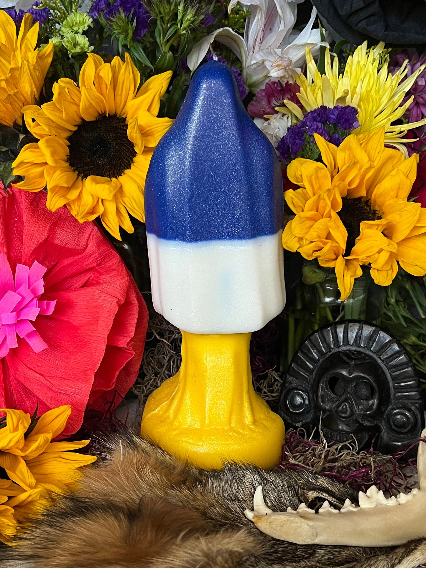 Santa Muerte Abre Camino Candle + Traditional Mexican Colors
