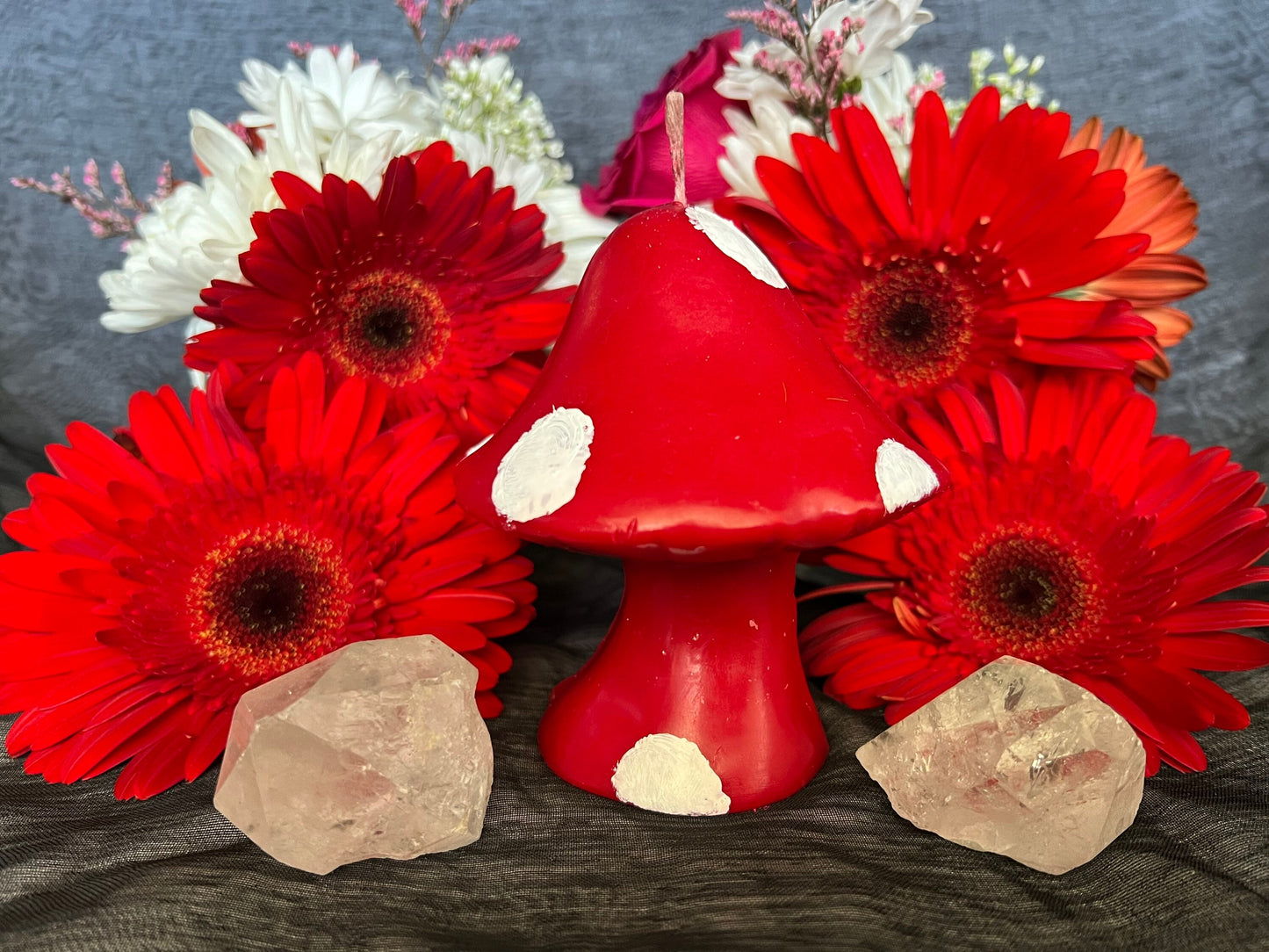 Mushroom Candle + Fairy + Faery + Fae