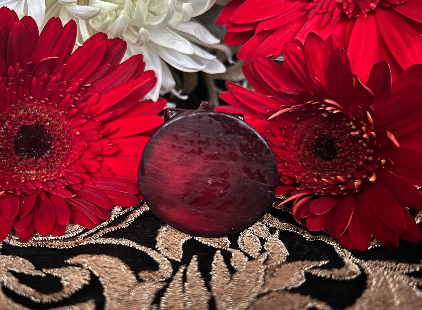 Santa Muerte Negra Reversing or Bleeding Figure Candle + Blessed + Reversing + Overcome Enemies