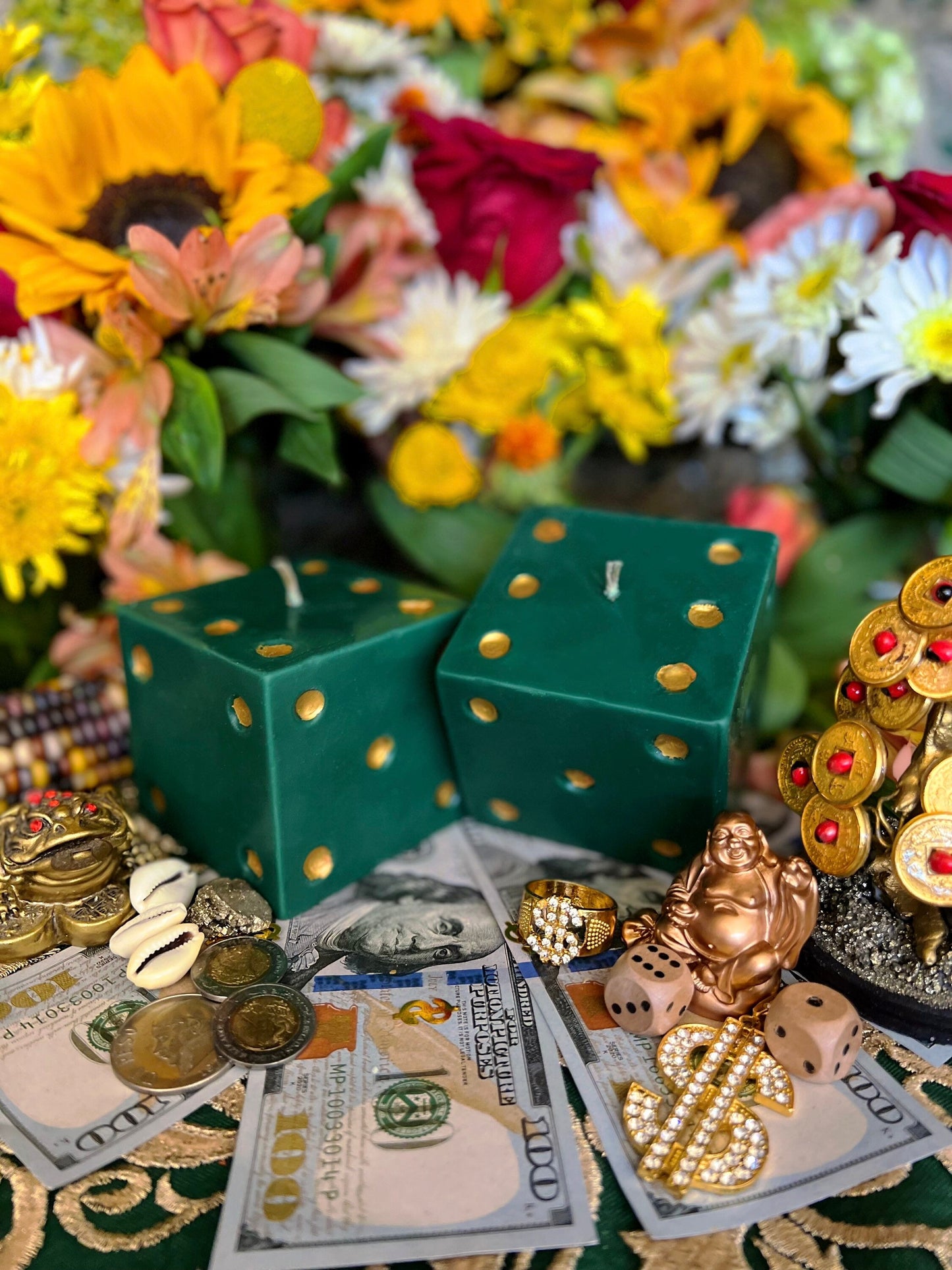 Die Candle + Dice + Luck + Wealth + Gambling + Suerte + Lottery