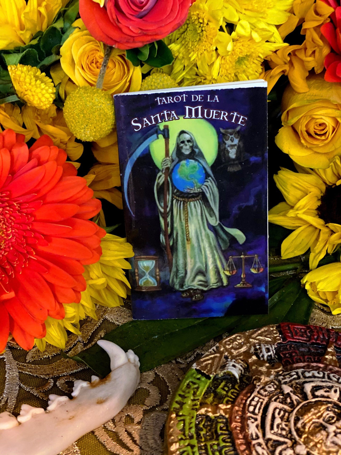 Tarot de la Santa Muerte + Blessed + Booklet & Cards + From Mexico (Spanish Edition) + New