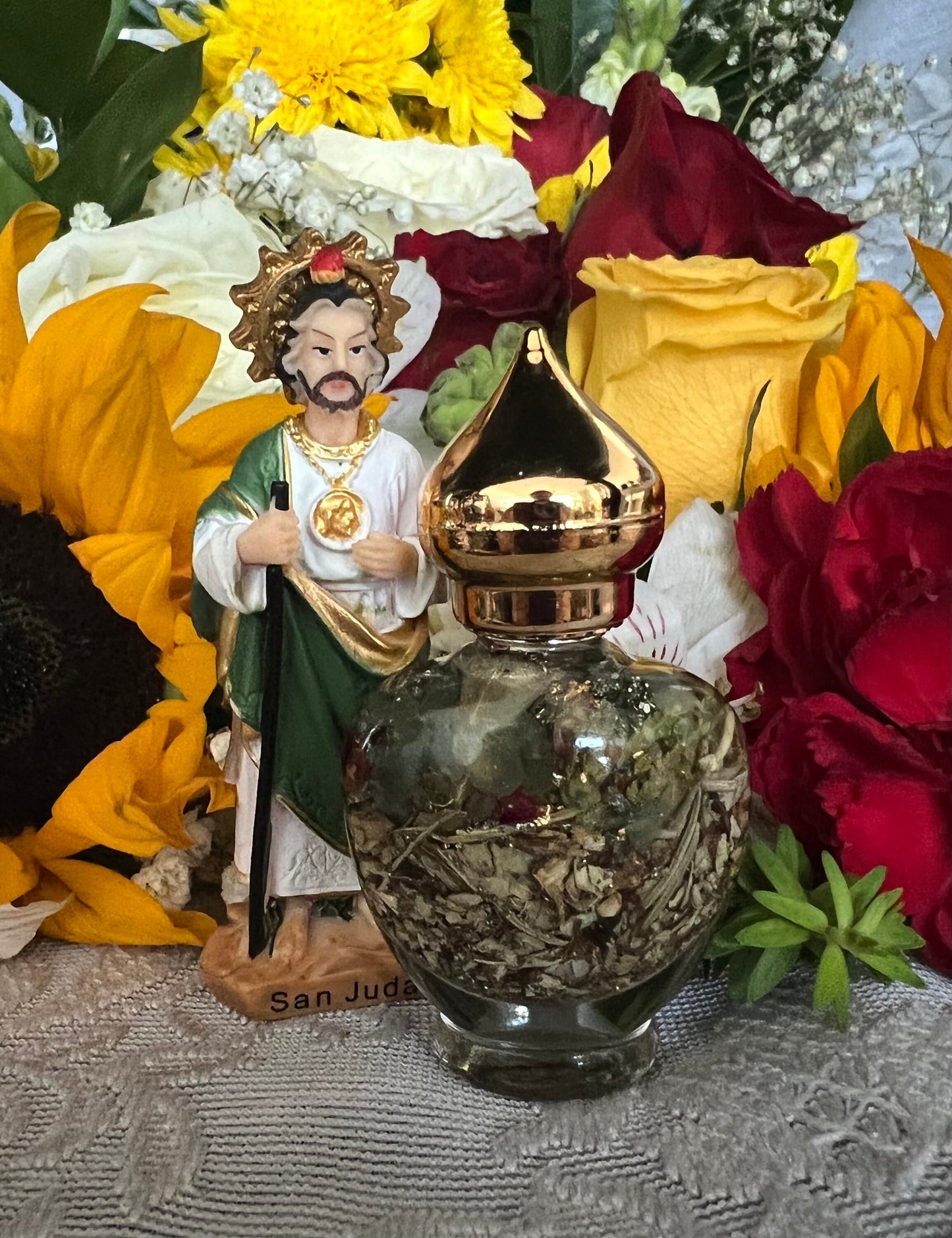 Saint Jude Oil + Healing + Fast Luck + Money + Protection