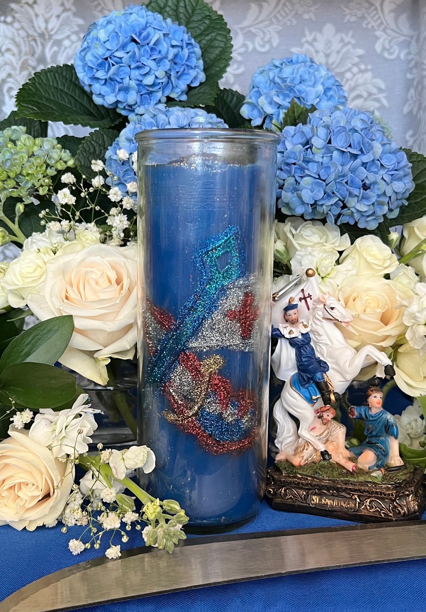 Ogún Balendjó Hand Carved Candle + Protection + Victory Over Enemies + Overcome Obstacles + Law Keep Away + Healing + Ogou Balendyo