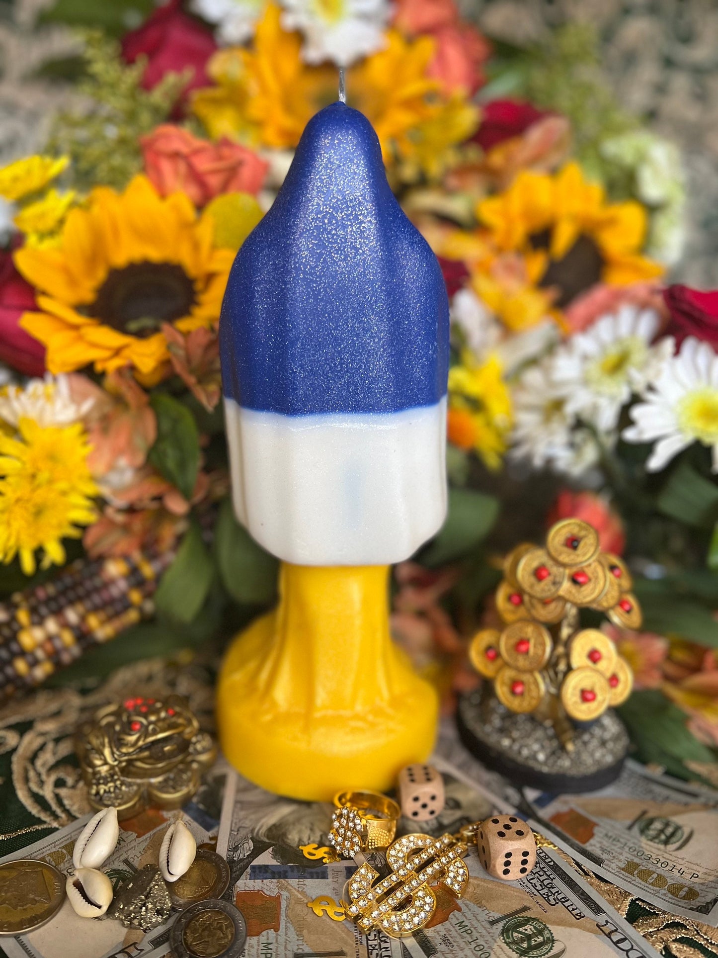 Santa Muerte Abre Camino Candle + Traditional Mexican Colors