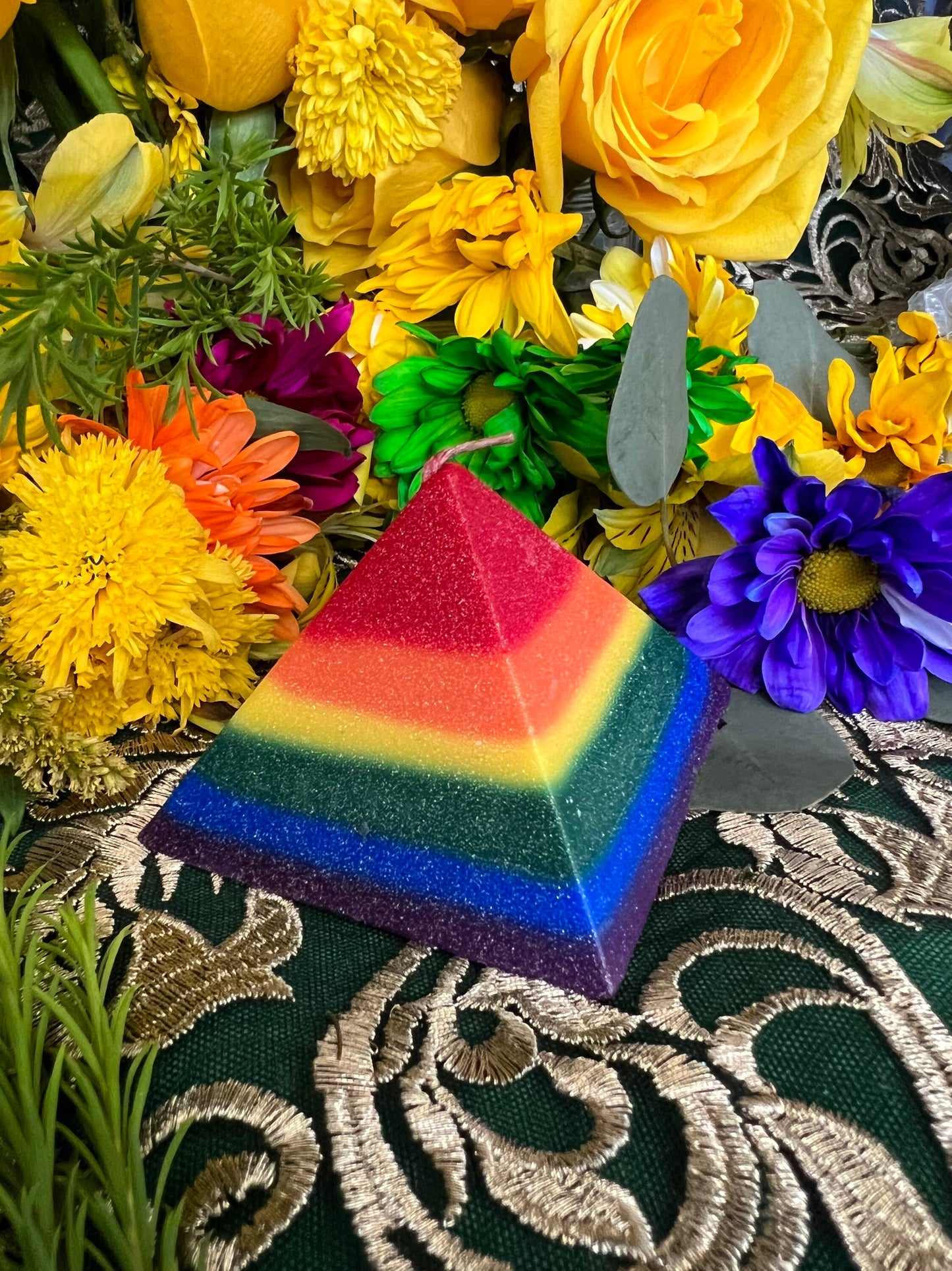 Rainbow Pyramid Candle + Queer Pride + Road Opening
