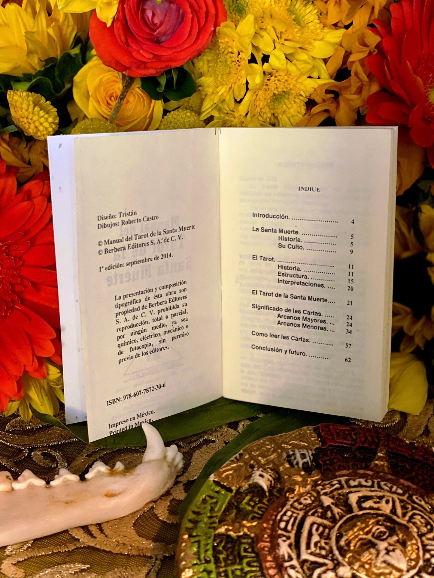 Tarot de la Santa Muerte + Blessed + Booklet & Cards + From Mexico (Spanish Edition) + New