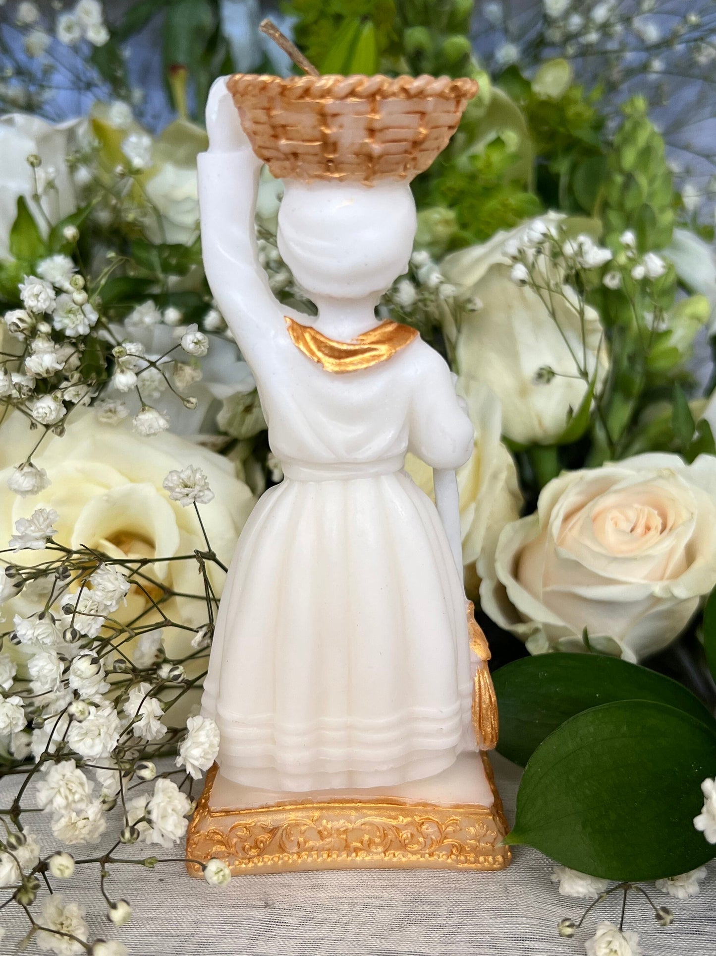 La Madama Candle + Love + Money + Luck + Home + Divination + Healing + 24K Gold + Hand painted
