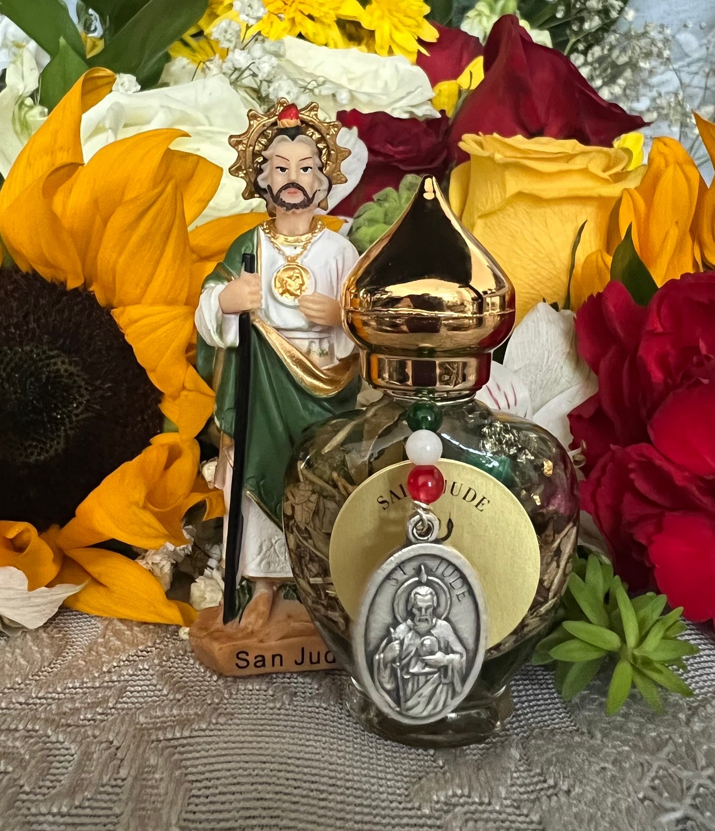 Saint Jude Oil + Healing + Fast Luck + Money + Protection
