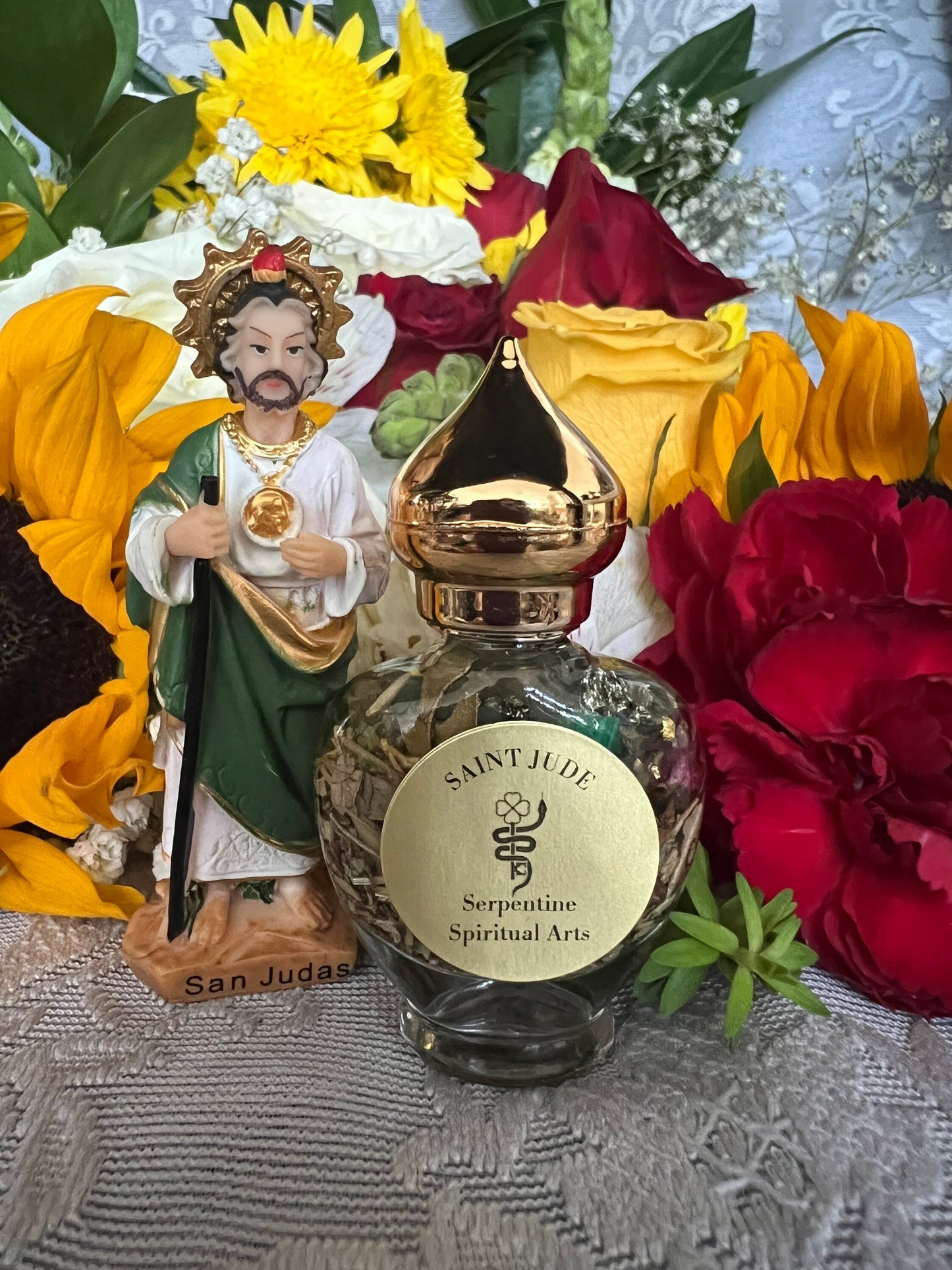 Saint Jude Oil + Healing + Fast Luck + Money + Protection