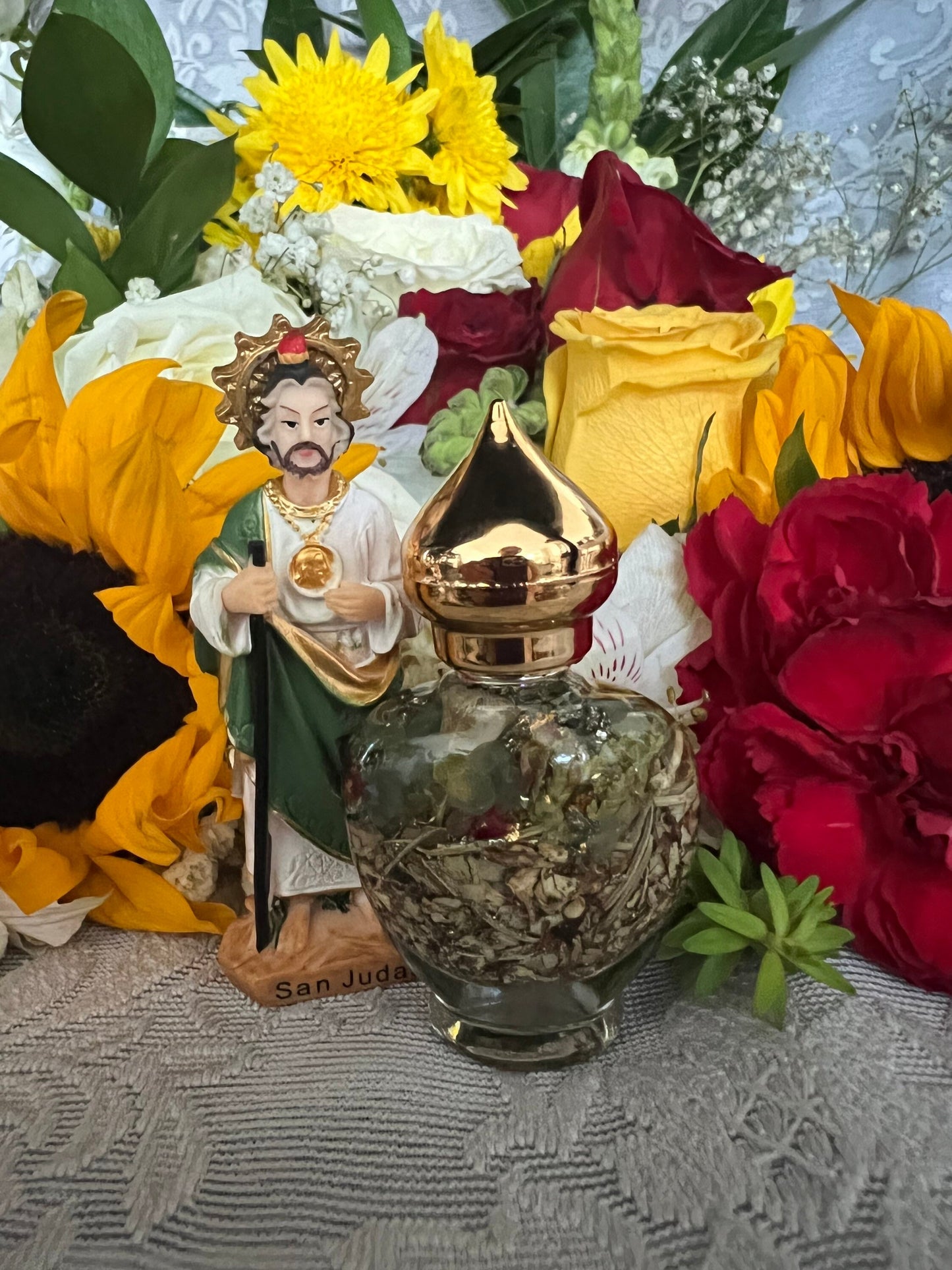 Saint Jude Oil + Healing + Fast Luck + Money + Protection