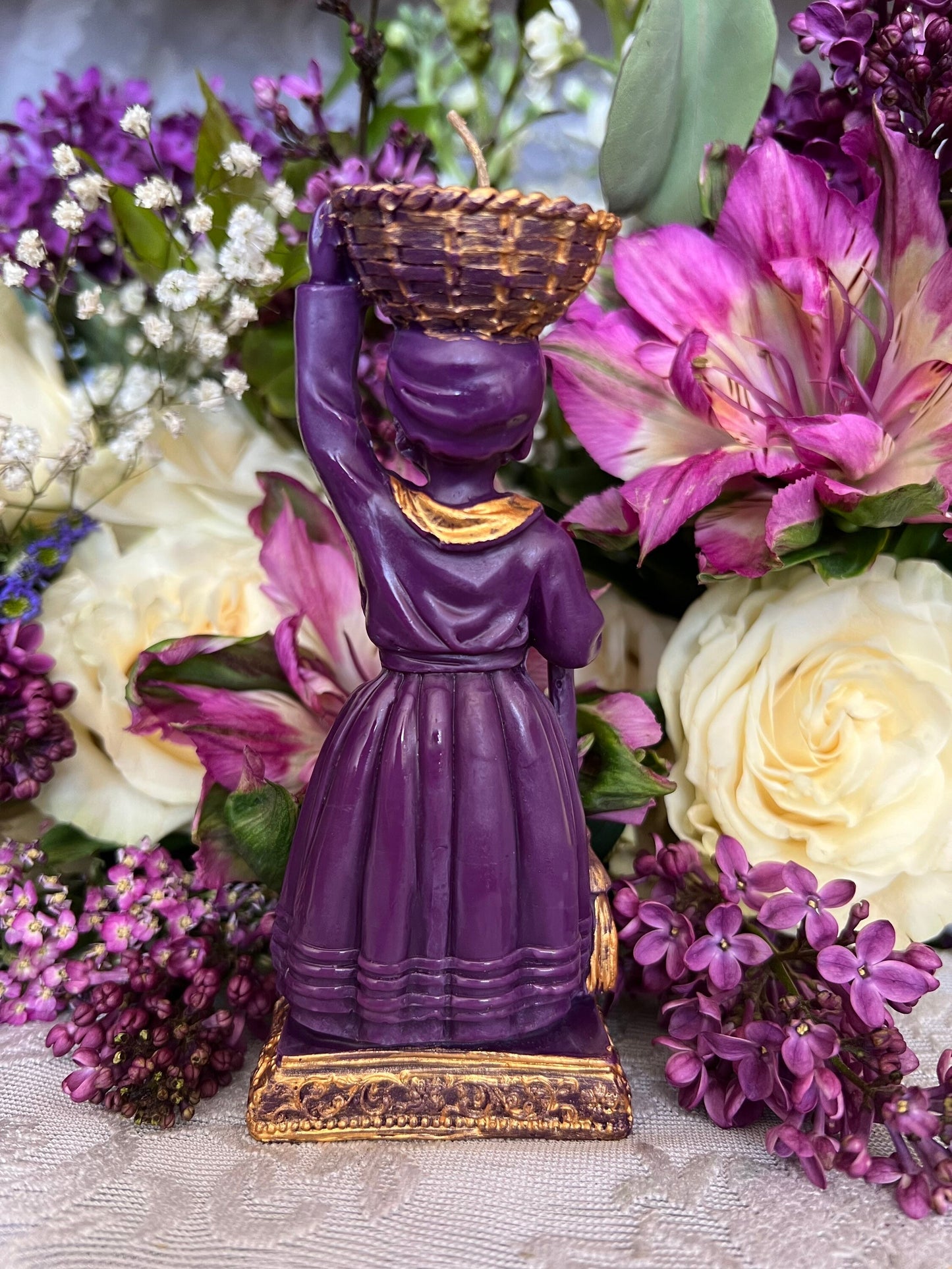 La Madama Candle + Love + Money + Luck + Home + Divination + Healing + 24K Gold + Hand painted