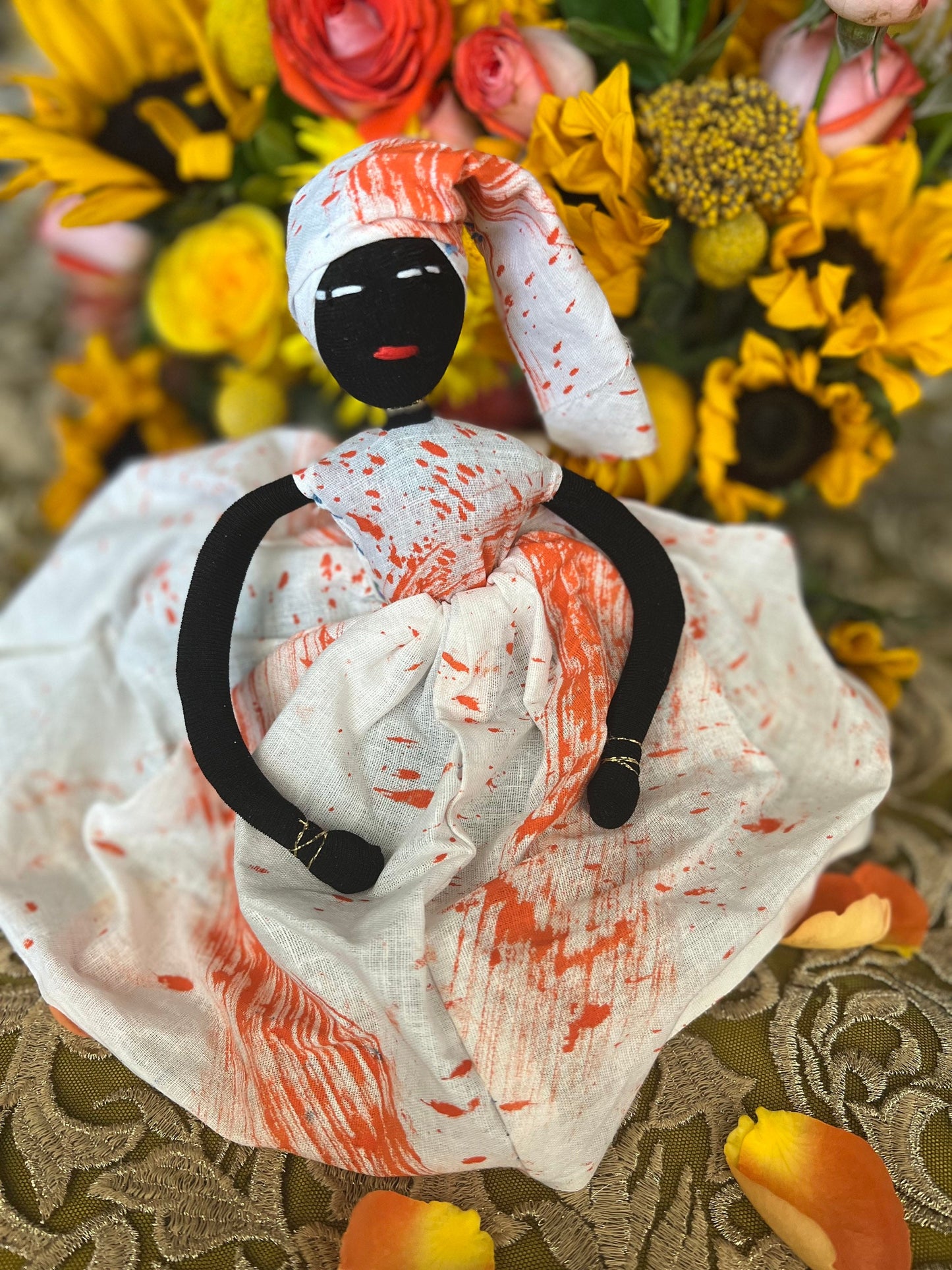 Orange Lingeer Doll + Africa + Senegal + Altar Dollie + Mambo + La Madama