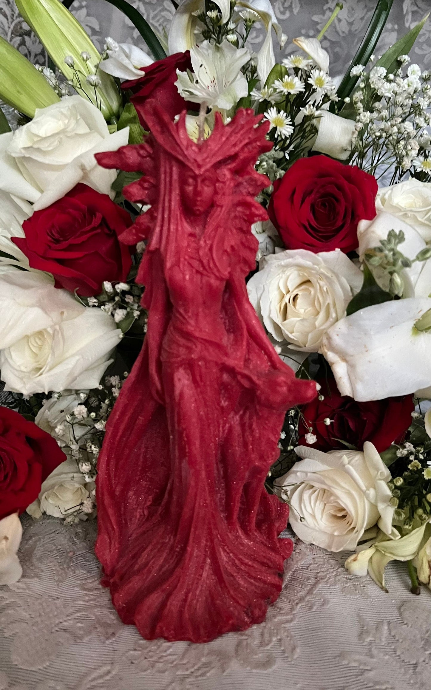 Red Hecate Candle + Greek + Hekate + Wicca + Witch