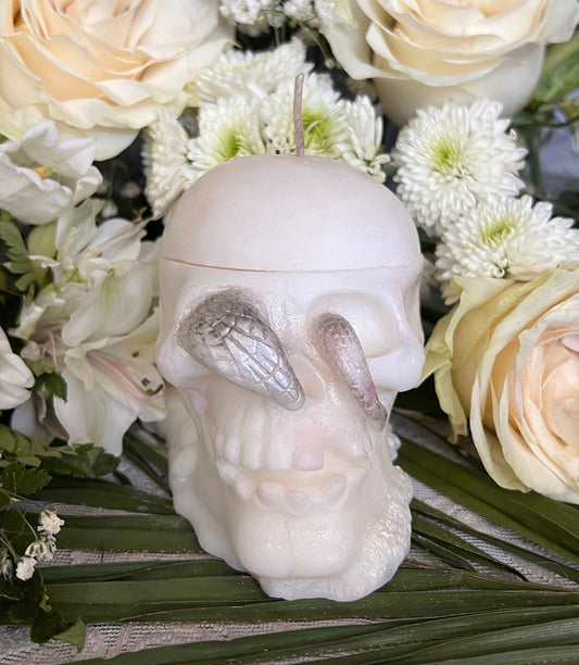 Loadable Snake Eyes Skull Candle + Overcome Enemies + Destroy Evil