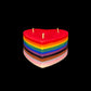 Large Queer Pride Heart Candle + Diversity + Love Wins