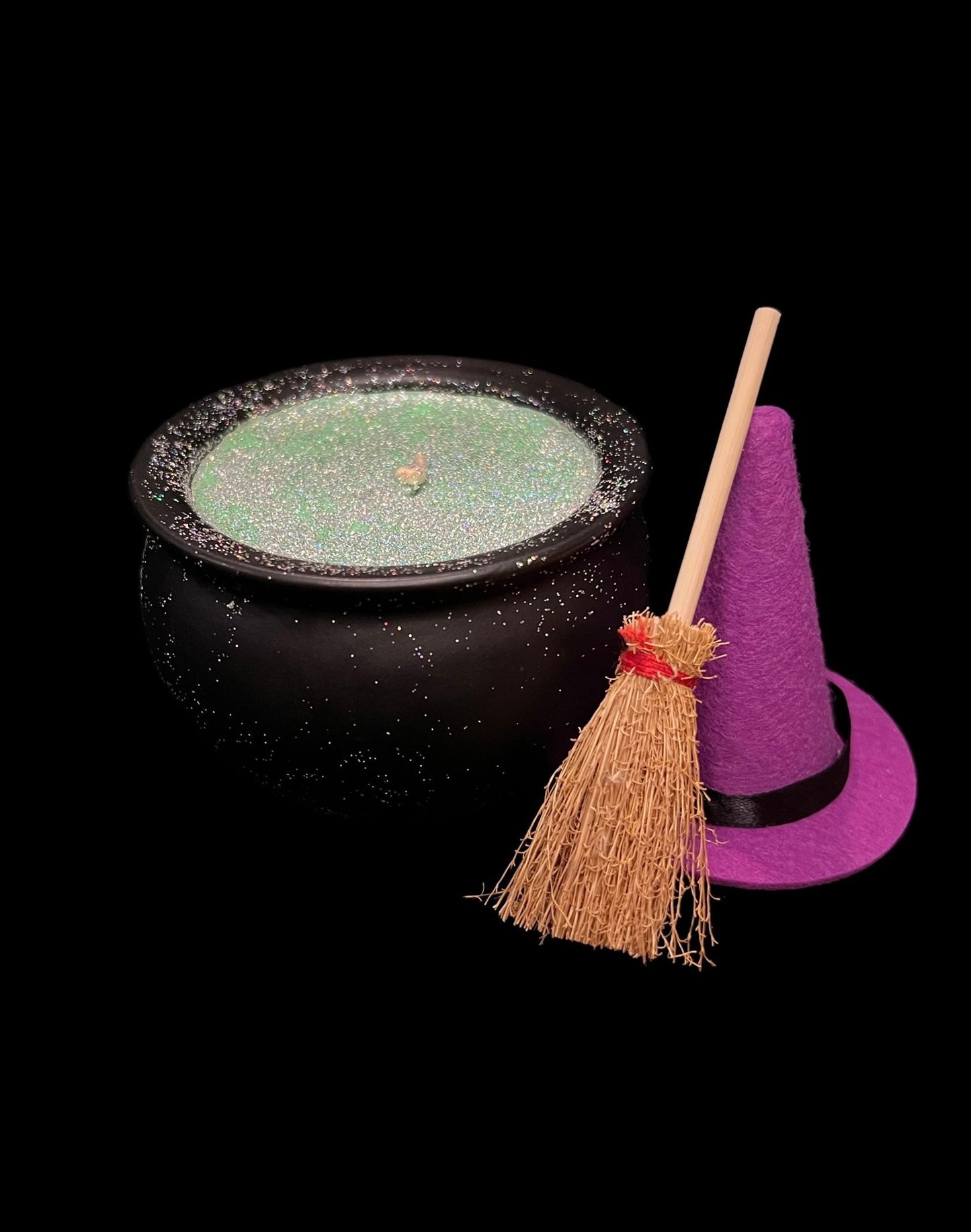 Ceramic Cauldron Candle + Witch + Samhain + Halloween