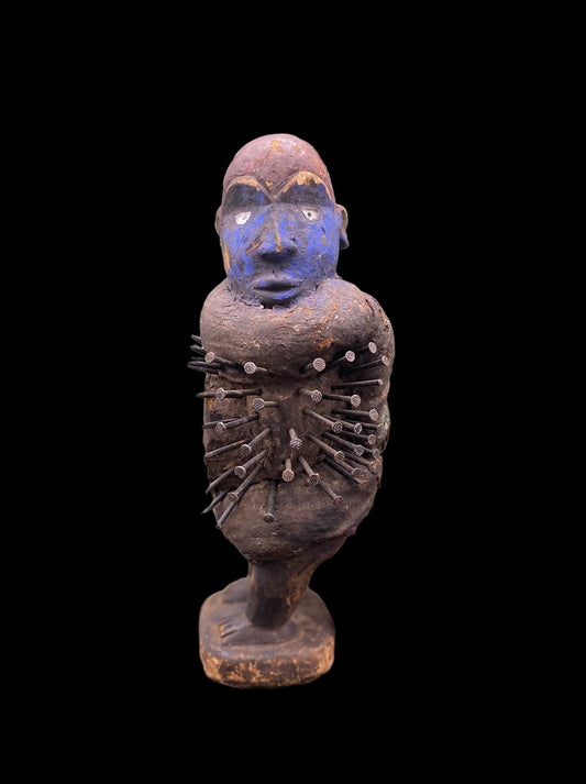 Last One! Nkisi Statue + Shigidi + Fetish from Kongo for Protection + One of a Kind