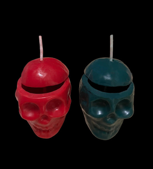 Small Loadable Skull Candle