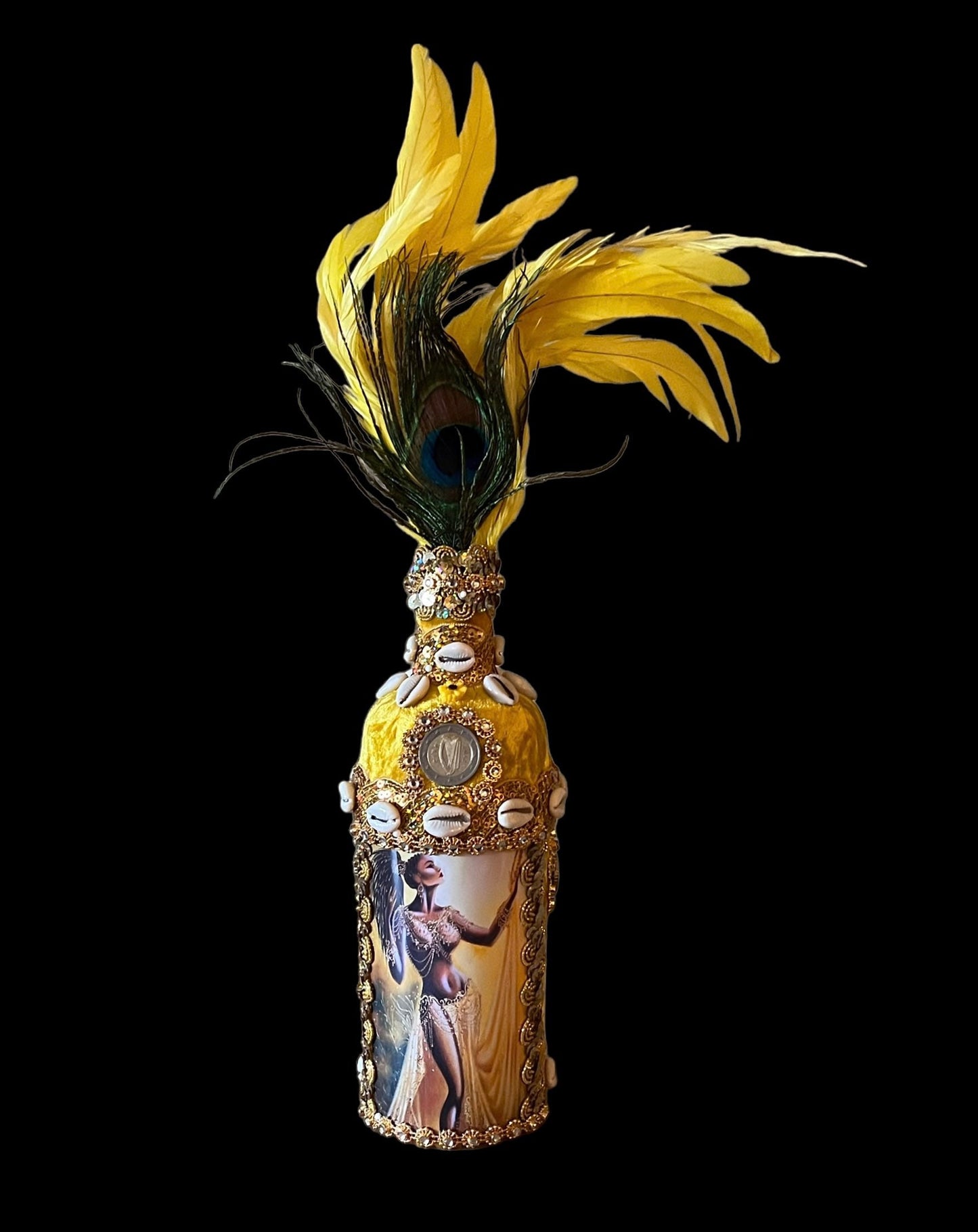 Oshun Boutey / Bottle + Blessed + Made by Lukumi & Haitian Vodou Initiate + Spiritual Art + One of a Kind