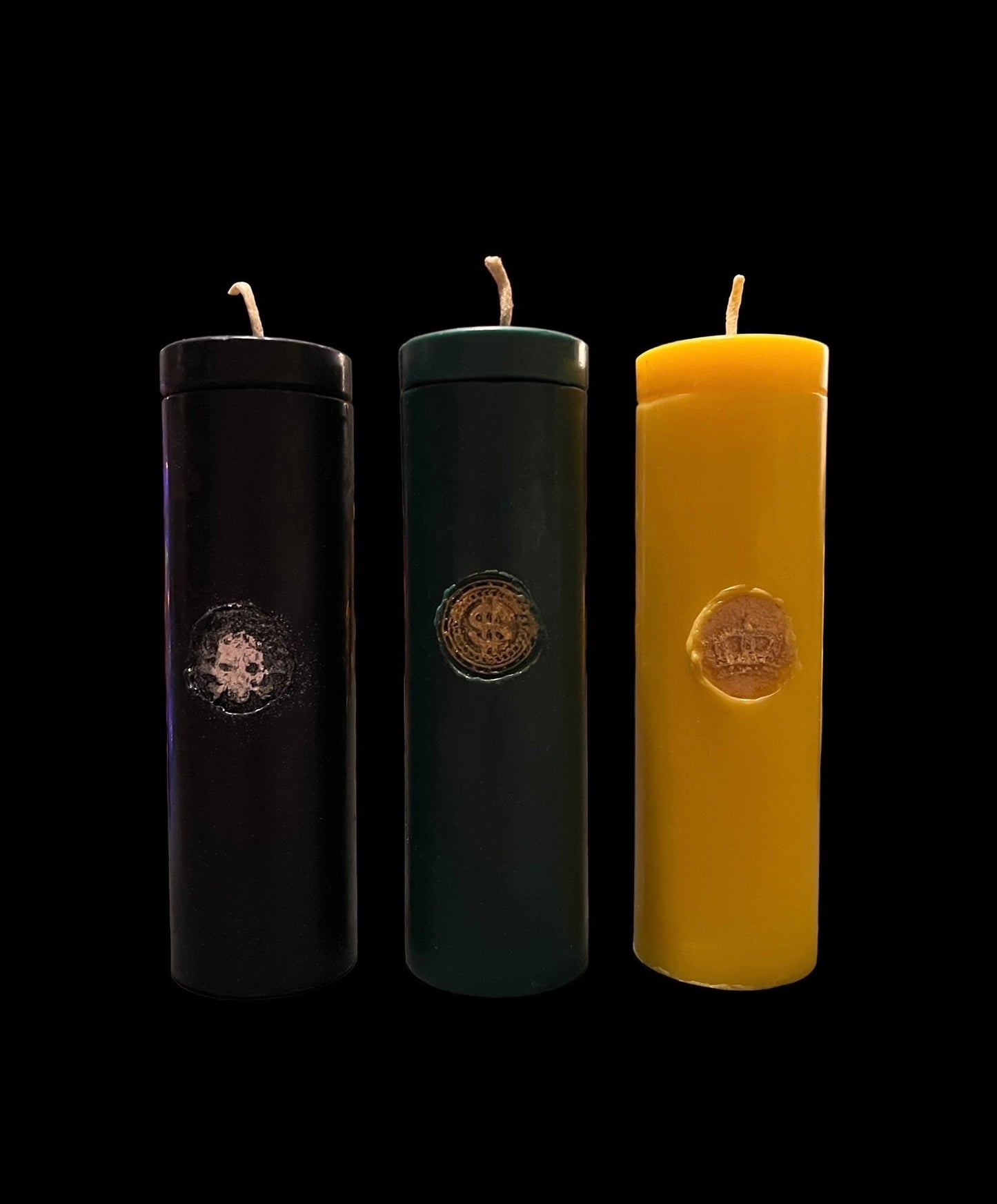 Loadable Pillar Candle with Imprint + 24K Gold + Sterling Silver + 6” x 2”