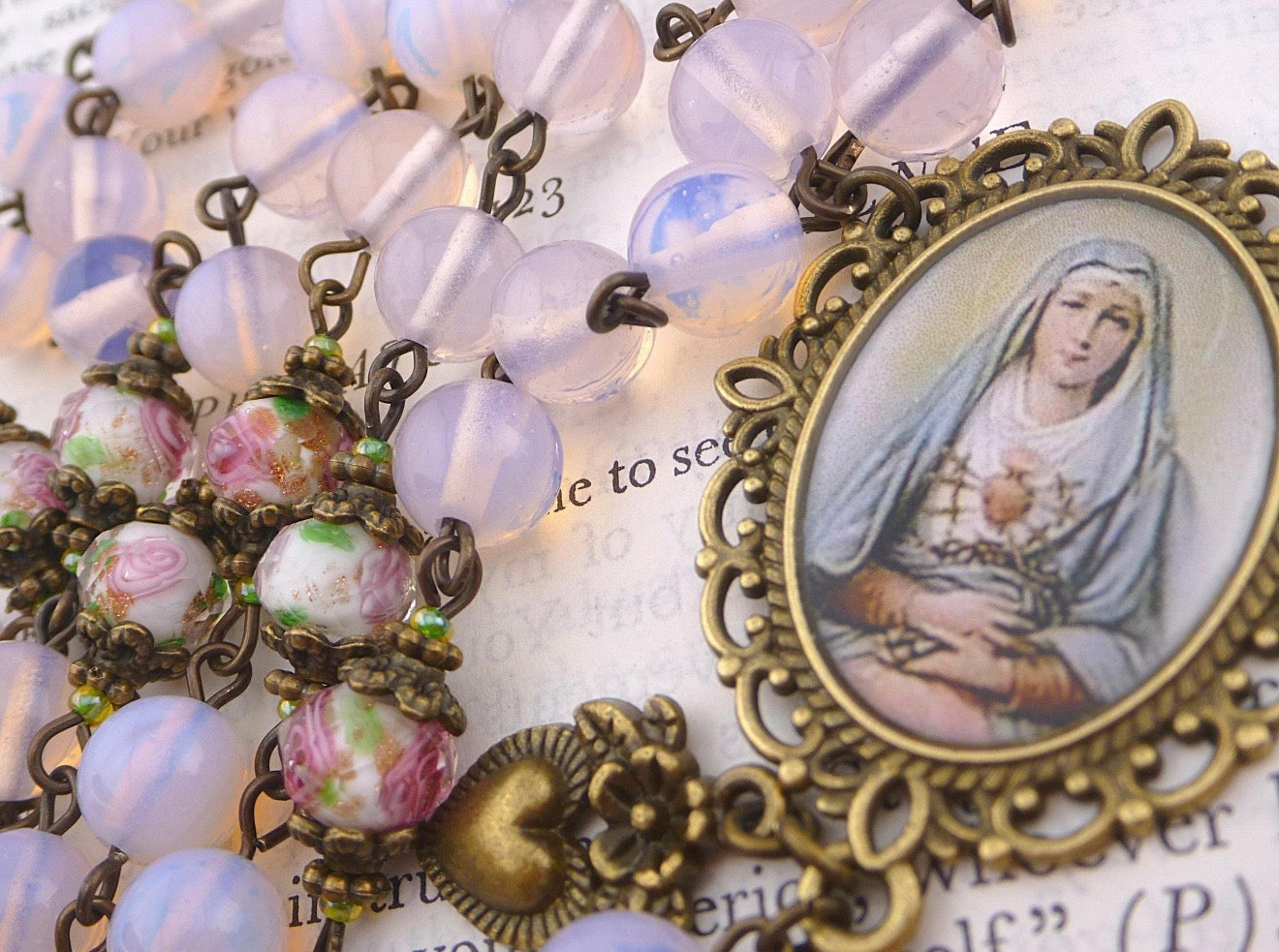 Metresili Blessed Rosary + Pink Opaline + Love + Money
