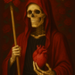 Santa Muerte Heart for Altar + Used by Devotees to Do Work for Others + Working from Mexico