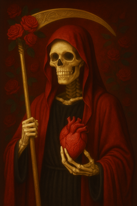 Santa Muerte Heart for Altar + Used by Devotees to Do Work for Others + Working from Mexico