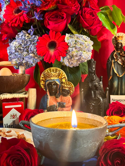 Lâmpada das 7 Desejos de Ezili Dantor + Proteção + Justiça + Dominação + Erzulie Dantor