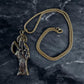 Santa Muerte Necklace + Protection + Money + Blessed + Love + Made in Mexico + Stainless Steel