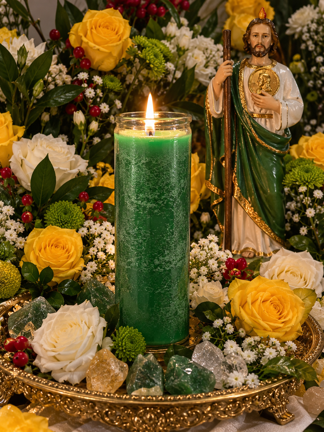 Saint Jude Novena Candle Working + Miracles + Healing + Fast Luck + Money + Protection + Stable Employment + Blessing