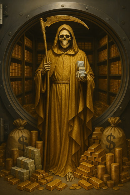 Trabalho com Vela de Prosperidade da Santa Muerte + Dinheiro + Abundância + Elevação nos Negócios + Riqueza + Ascensão Profissional + Ouro