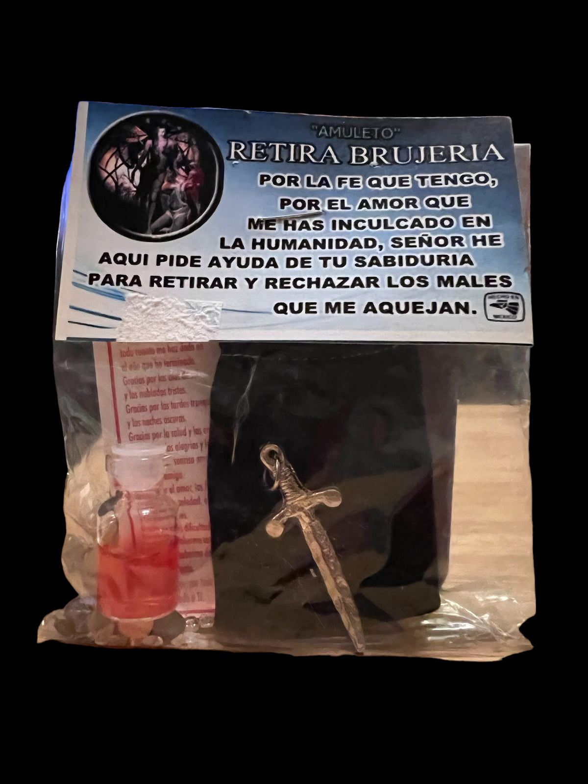 Retira Brujería Amulet + Protection + Remove Witchcraft + Made in Mexico + Amuleto + Morralito