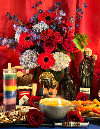 Lâmpada das 7 Desejos de Ezili Dantor + Proteção + Justiça + Dominação + Erzulie Dantor