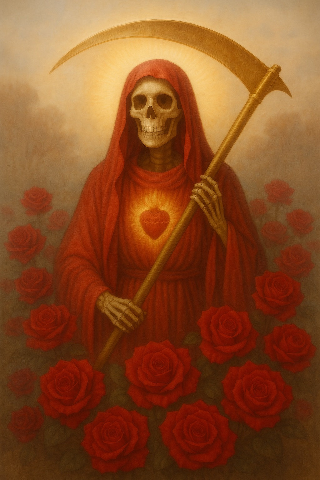 Custom Santa Muerte Fuego de Amor Candle Spell + Fiery Love Working + Passion + Brujeria + Hechiceria